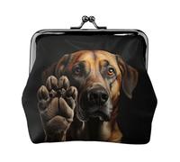 Dog Animal Pet Paw Printing Small Travel Kit Wallet, Compact Pouch For Camping Adventures And Fishing Trips, Black, One Size, Art Deco
