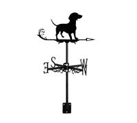 Dog Animals Weathervane Durable Iron Metal Ornament Wind Vane Retro Direction Indicator Farm Scene Patio Yard, Home, Garden Decor, Dachshund