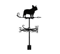 Dog Animals Weathervane Durable Iron Metal Ornament Wind Vane Retro Direction Indicator Farm Scene Patio Yard, Home, Garden Decor, Bulldog