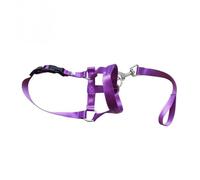 Dog Anti Bark Bite Head Leash Nylon Training Halter Collar No Pull Safe Mouth Harness Stops Pulling (Color : Purple, Size : L)