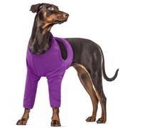 Dog Anti Licking Sleeve, Hygroma Elbow Protector, Front Legs Covered, Stop Pet From Scratching And Licking The Wound(Dark purple, 2XL)