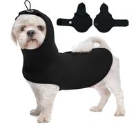 Dog Anxiety Vest for Small Dogs,Sleeveless Calming Shirts Adjustable Chest for X-Small Pomeranian,Warp Ears to Relief Anxious,New Places,Social Stress,Breathable All-Seasons,Black,XS