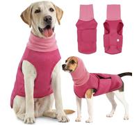 Dog Anxiety Vest with Hoodie,Breathable Dog Thunder Jacket for Thunderstorms,Fireworks,Vet Visits,Separation,Adjustable Calming Vest for Small Medium Large Dogs,Rose,XL