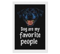 Dog are My Favorite People Diamond 5D Painting Kits for Adult Beginners Round Full Drill DIY Wall Art Craft Decor Gift 8"x12"