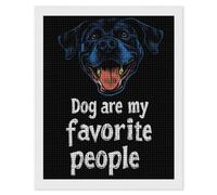 Dog are My Favorite People Diamond 5D Painting Kits for Adult Beginners Square Full Drill DIY Wall Art Craft Decor Gift 16"x20"