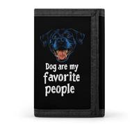 Dog are My Favorite People Trifold Men's Wallets with 8 Card Slots & Key Hook Slim Travel Purse Money Clip