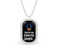 Dog Are My Favorite People Women's Necklaces Lightweight Alloy Pendant Diamond Necklace Ladies Jewelry Gift