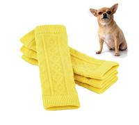 Dog Arm Sleeve - 4PCS Knitted Wraps For Doog Legs Socks,Soft Jute Cover Handmade With A Handle, Elbow Support Wrap Pet Protective Sleeve, Dog Leg Wrap Protectors, Comfortable Elbow Sleevee For Puppie