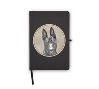 Dog Art Breed Painting Dutch Shepherd Notebook, Blank Pages, Faux Leather Cover, Planner, Journal, Workbook