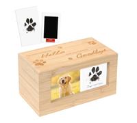 Dog Ashes Box, Bamboo Personalised Dog Urn for Ashes-Hello