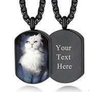 Dog Ashes Necklace with Photo Custom Urn Necklace for Ashes for Men