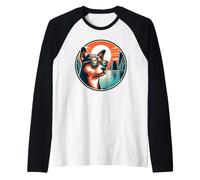 Dog At Ha Long Bay On A Vietnam Vacation Raglan Baseball Tee