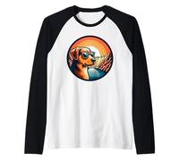 Dog At The Hoover Dam Raglan Baseball Tee