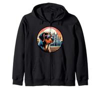 Dog At The Milan Cathedral Zip Hoodie