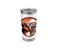 Dog At The Parthenon in Greece Stainless Steel Insulated Tumbler