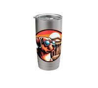 Dog At The Parthenon in Greece Stainless Steel Insulated Tumbler