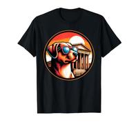 Dog At The Parthenon in Greece Value Graphic T-Shirt, Men, Black, S