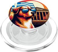 Dog At The Parthenon Ruins In Greece With A Gr lag PopSockets PopGrip for MagSafe