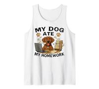 Dog Ate My Homework Funny Golden Retriever Lover Boys Girls Tank Top