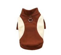 Dog autumn and winter high-neck thermal underwear for small dogs such as Teddy and Bichon Frise with color blocking and leash.(W4,XS Chest Circ30cm 1-3jin)