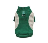 Dog autumn and winter high-neck thermal underwear for small dogs such as Teddy and Bichon Frise with color blocking and leash.(W2,S Chest Circ35cm 3-5jin)