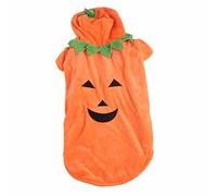 Dog Autumn Clothes - Dog Jumper, Pet Sweater, Soft Polyester Fleece, Warm Pumpkin Design, Prevents Shedding & Sunburn, Indoor Outdoor Use, Medium to Large Breeds, Halloween Colors