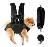 Dog Backpack Carrier Adjustable Portable Bag with 59 Inch Traction Rope