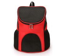 Dog Backpack Carrier Cat Bag Ventilation Breathable Adjustable Strap for Carry Pets up to 3 KG Go for a Walk,Travel/red / 300×240×330mm
