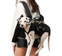 Dog Backpack Carrier - Spine-Friendly for Small to Midium Dogs (9-18 lbs), Horizontal Design Dog Carrier with Adjustable Back Straps,Legs-Out Comfort for Travel/Hiking/Cycling (Black, Size M)