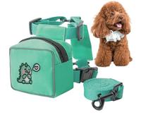 Dog Backpack Harness, Cartoon Dogs with, Adjustable Colorful Pet Hiking, Cute Bear Rabbit Dinosaur Pattern for Travel, Camping, Outdoor Walks, Training, Daily Adventures, 17.32 Inches