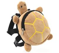 Dog Backpack Harness Cute Cartoon Turtle Shape Breathable Adjustable Dog Hiking Backpack Zipper Closure 8x7in for Puppies and Cats, Light Yellow Hiking Supplies