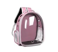 Dog Backpack, Pet Bubble Backpack for Small Cats Puppies Dogs Bunny Airline-Approved Ventilate Transparent Capsule Backpack for Travel Hiking and Outdoor Use Cat Backpack Carriers Bag (Pink)