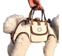 Dog Backpack - Small Dog Bag with Snack Bag | Adjustable On the Go Bag Portable Pet Transport Equipment for Travel Training Walking Camping Daily Indoor Outdoor