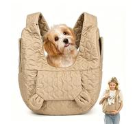 Dog Backpack up to 10 kg, Front Package Dog Carrier Bag with Adjustable, Portable Hands-Free Dog Bag for Small Dogs for Outdoor Activities, Walks, Excursions, Khaki