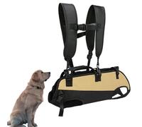 Dog Bag for Small and Medium Dogs Emergency Backpack Dog Carry Bag for Disabled Joint Injuries Elderly Dogs Up and Down Stairs Cars Dog Sling (Khaki, S)