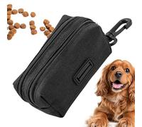 Dog Bag Holder, Clip On Waste Bag Dispenser, Divided Cloth Pet Accessory Storage Pouch, Lightweight Dog Walking Organizer, Pet Waste and Treat Carrier for Training Outdoor Walks Garden Yard Park Use