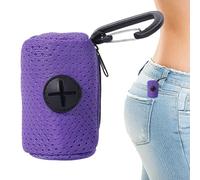 DOG BAG HOLDER - Zippered Mesh Pouch Attachment, Convenient Pet Waste Bag Carrier, Compact Storage Dispenser Equipment, Convenient Portable Clean Up Tool | Essential Dog Walking for Parks, Camping