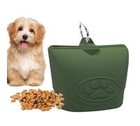 Dog Bag - Silicone 11.3 x 9.5 x 6 cm | Silicone Camp Waist Bag with Odour Resistant, Portable, Waterproof Snack | Pet Accessories for Walking, Hiking, Training