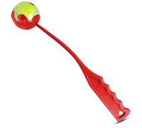 Dog ball Launcher for Dogs Chase Fetch Game Toys for Large Medium Small Dogs Throw Tennis Ball Portable Hands Free Ball Thrower Pick Up and Throwing Play Toy Puppy Exercise &Training 1Pc Small Red
