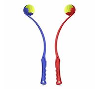 Dog Ball Launcher Hands Free Ball Thrower Dog Chase Fetch Game Tennis Ball & Launcher Toy With Long Handle Pet Toys Chucker For Pet For Dogs Exercise & Training Outdoor Assorted Color 30cm (Pack Of 1)