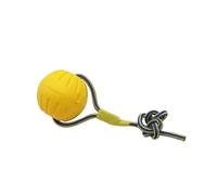 Dog Ball On A Rope Moki Tug Toy - Solid Rubber Fetch Training Reward - Large Dogs Durable Indestructible Chewers Pitbull Dobermann Rottweiler Shepherd(7cm Ball with rope)