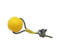 Dog Ball On A Rope Moki Tug Toy - Solid Rubber Fetch Training Reward - Large Dogs Durable Indestructible Chewers Pitbull Dobermann Rottweiler Shepherd(9cm Ball with rope)
