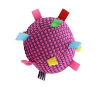 Dog Ball, Rolling Squeaky Toy, Chew Training Game Ball 6.3x6.3 Inches, Chewing Safety, Soft Durable Texture, Interactive Bouncing Action for Puppy Kitten Indoor Outdoor Home Play