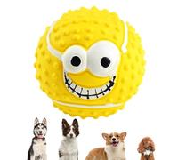 Dog Ball Toys Small Medium Bite Resistant Squeaky Smile Face Balls | Latex Funny Squeaky Chewing Faceballs Bouncy Balls Small Bite Resistant Puppy Chew for Dogs Cats Puppies Kittens