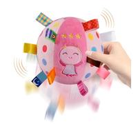 Dog Ball With Straps - PP Fabric Cotton 16 X 16 X 16cm | Squeaky Plush Interactive Chewer | Puppy Chew Toys |Interactive Puppy Toys For Travel Reduce Boredom Beach Pool Park Yard Home Garden Indoor O