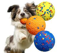 Dog Balls - 3 Pack 3.15'' Indestructible Tennis Balls for Dogs, Durable Bouncy Dog Toys for Aggressive Chewers, Teething Cleaning Chew Toys, Water Toy Fetch Ball for Large Medium Small Dog and Puppies