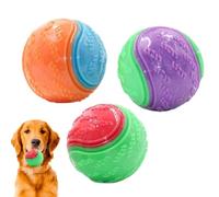 Dog Balls, 3PCS Squeaky Dog Ball, Scooby Doo Dog Ball Toy Teeth Cleaning Puppy Interactive Chew Dura-ble Teething Soft Interactive Fetch Play Dog Balls For Puppy Small Medium 6.5cm