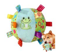Dog Balls 6-Inch Squeaky Puppy Chew Sensory Play | Puppy Balls with Bell for Outdoor Indoor Backyard Training Park Beach