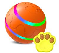 Dog Balls Automatic Moving Chew-Resistant Siliocne Electric Interactive Dog Toys with Remote Control Bouncing Vibrating Toys to Keep Them Busy for Medium and Large Pets Vibrating Ball