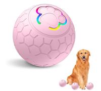 Dog Balls | Interactive Dogs Ball Toy | Tough Dog Toys Tndestructible | Dog Rolling Ball with LED Flash Light | Smart Moving Spinning Dogs Ball Toy, Automatic Rolling Ball Toys for Dog Lovers (Pink)